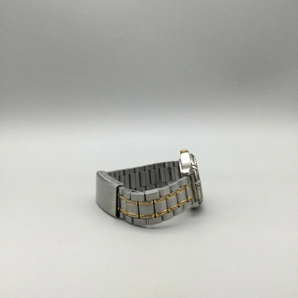 Timex Indiglo Womens Watch 28mm White Dial Two Tone Bracelet New Battery 5.5